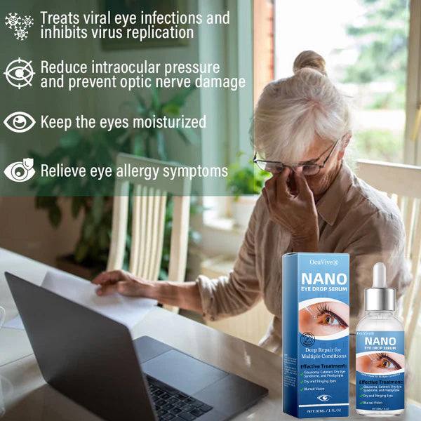 OcuVive® Nano Eye Drops Serum 👩⚕️ Ophthal mologists Recommended (Suitable for presbyopia, dry eye syndrome, glaucoma, cataracts and diabetic retinopathy)