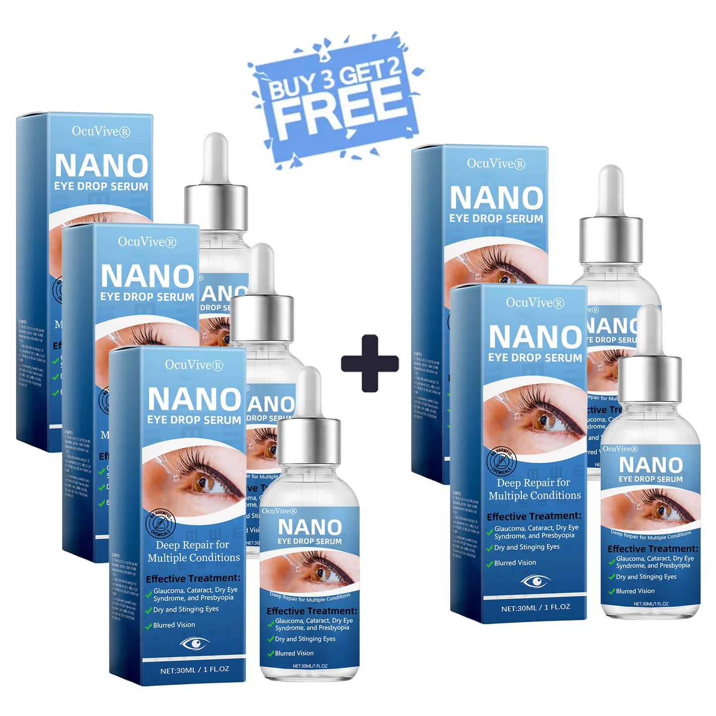 OcuVive® Nano Eye Drops Serum 👩⚕️ Ophthal mologists Recommended (Suitable for presbyopia, dry eye syndrome, glaucoma, cataracts and diabetic retinopathy)