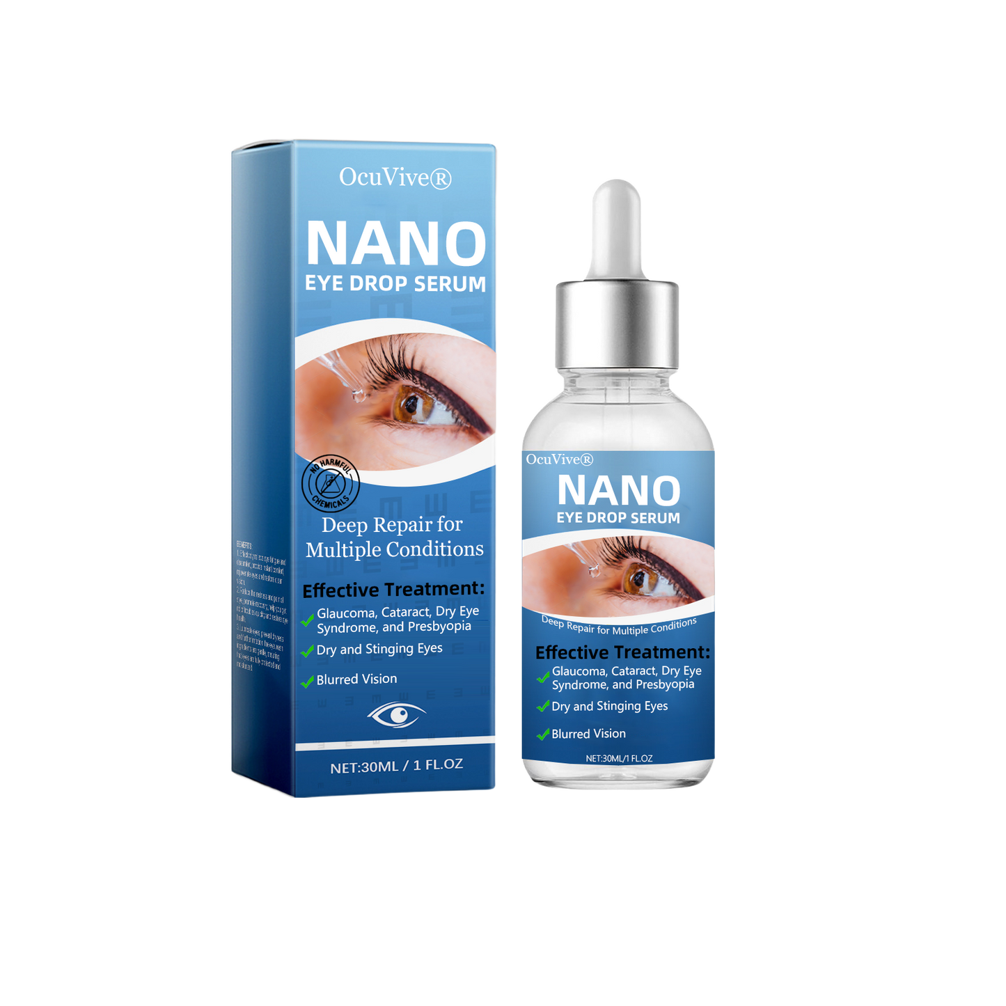 OcuVive® Nano Eye Drops Serum 👩⚕️ Ophthal mologists Recommended (Suitable for presbyopia, dry eye syndrome, glaucoma, cataracts and diabetic retinopathy)