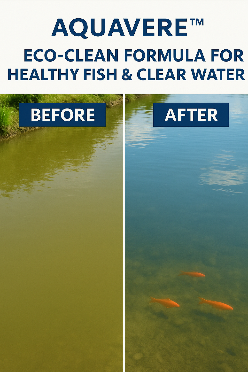AQUAVERE™ ECO-CLEAN FORMULA FOR  HEALTHY FISH & CLEAR WATER