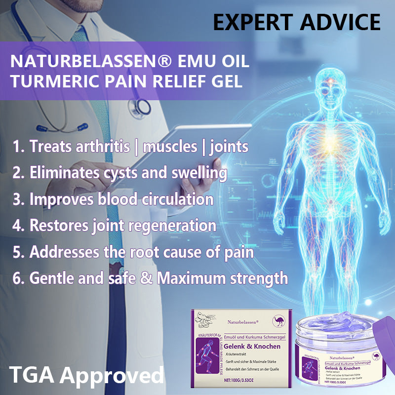 🍀Naturbelassen® Emu Oil And Turmeric Pain Gel👨‍⚕️  TGA Approved 💥