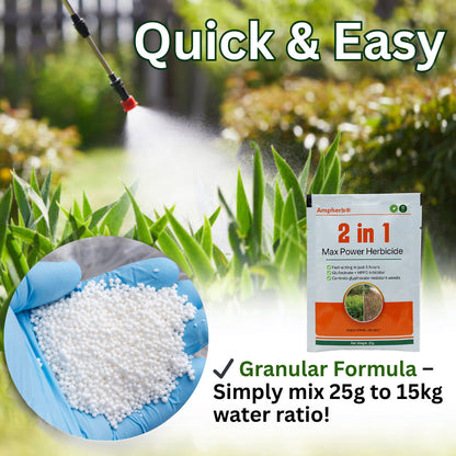 Ampherb® 2 in 1 Max Power Herbicide (𝟟𝟘% 𝕆𝔽𝔽 𝗘𝗡𝗗𝗦 𝗜𝗡 𝟭𝟬 𝗠𝗜𝗡𝗨𝗧𝗘𝗦)