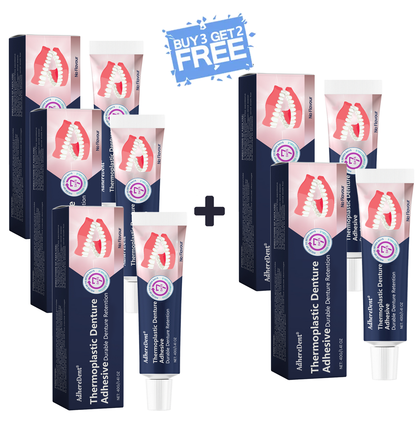 AdhereDent®  Thermoplastic Denture Adhesive ⏳ Durable Denture Retention⏳