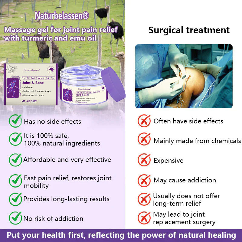 🍀Naturbelassen® Emu Oil And Turmeric Pain Gel👨‍⚕️  TGA Approved 💥