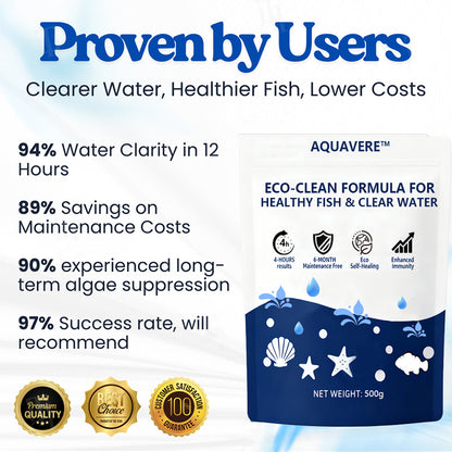 AQUAVERE™ ECO-CLEAN FORMULA FOR  HEALTHY FISH & CLEAR WATER