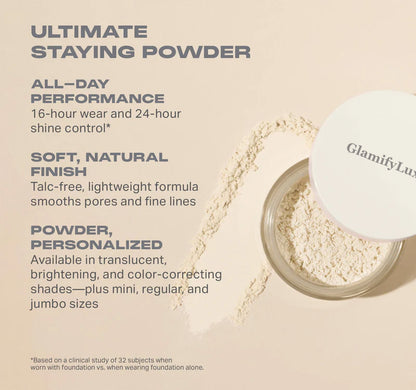 Dual-Effect Setting Powder for All-Around Makeup Fixing and Skin Brightening