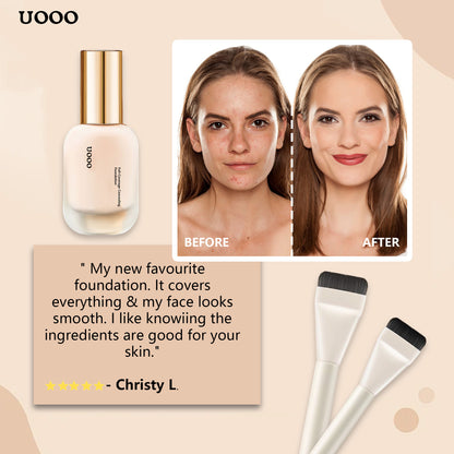 ✨  Full-Coverage Concealing Foundation with Skin Buffing Brush ✨