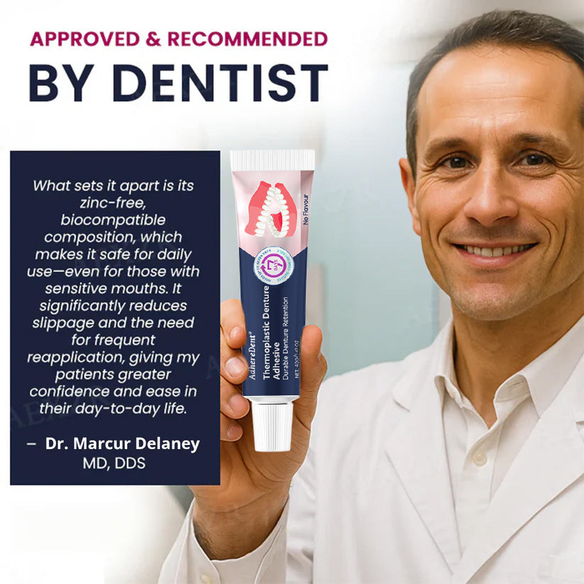 AdhereDent®  Thermoplastic Denture Adhesive ⏳ Durable Denture Retention⏳