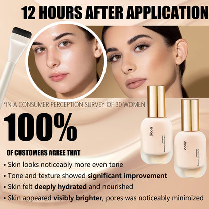 ✨  Full-Coverage Concealing Foundation with Skin Buffing Brush ✨