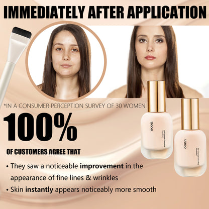 ✨  Full-Coverage Concealing Foundation with Skin Buffing Brush ✨