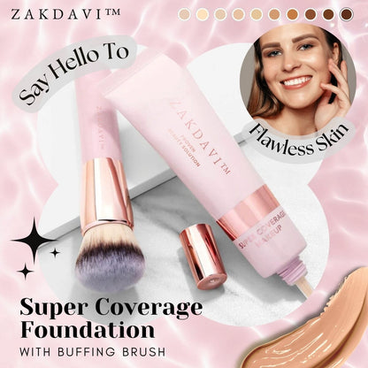 ✨  Full-Coverage Concealing Foundation with Skin Buffing Brush ✨